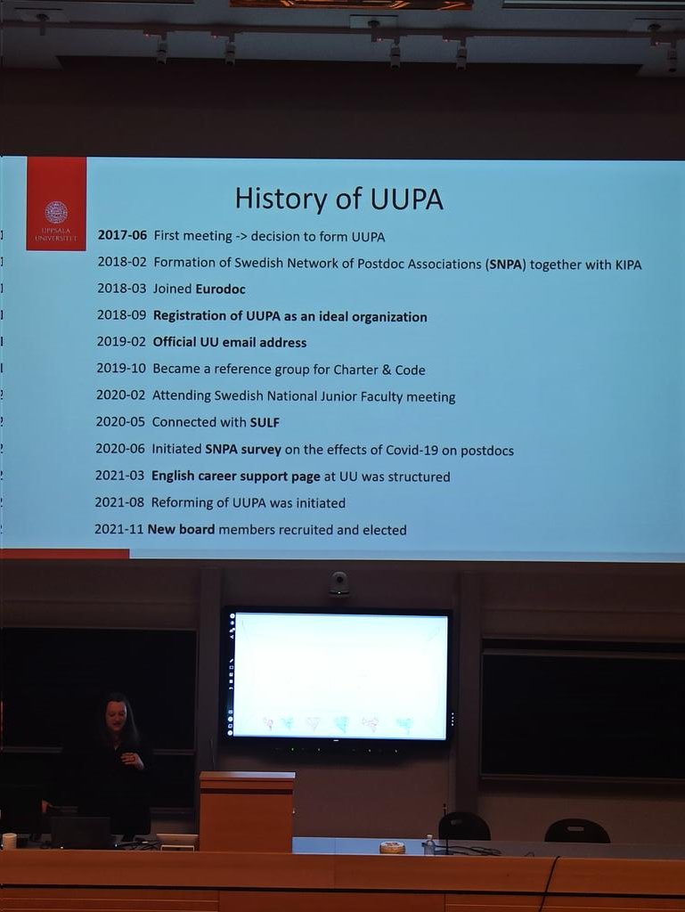 UU_postdocs's tweet photo. The first meeting of @UU_postdocs association was held in 2017. At end of 2021, the association recruited new board members to continue our mission. #UUPA_Welcome https://t.co/DoHWJe8eyb