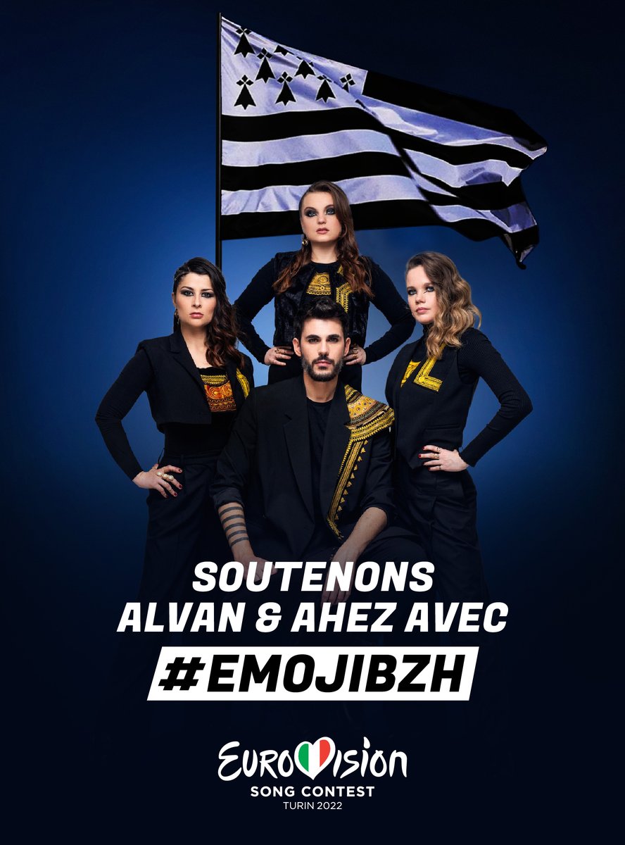 J-1 ! Nous comptons sur vous pour préparer vos plus beaux tweets de soutien #EmojiBZH au groupe breton <a href="/alvan_music/">ALVAN</a> &amp; <a href="/ahezmusic/">AHEZ</a> 👉 il représentera la #France à l'<a href="/Eurovision/">Eurovision Song Contest</a> demain soir à 21h00 🤩

À vos tweets ! 🎤

👋 <a href="/EurovisionF2/">Eurovision France 🇫🇷</a> @France2tv