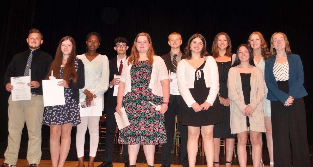 National Honor Society Induction Ceremony Held - The 55th annual National Honor Society Induction Ceremony was held at the Towanda Jr. Sr. High School on Tuesday, May 10th, 2022.  There were 13 students inducted into Towanda's chapt edl.io/n1612956