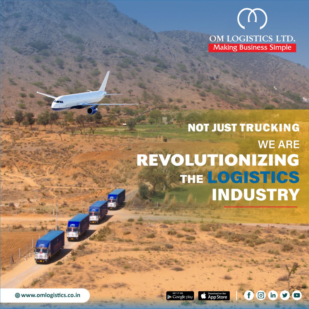 OmGroupOfficial's tweet photo. We are not just changing the face of trucking, but revolutionizing the entire Logistics Industry; we have decades of experience with multimodal logistics. 

Grow your business with OLL!

#ConnectedLogistics #Tracking #ExpressDelivery #omlogistics #SCM #logistics https://t.co/O7LiMaGSuJ