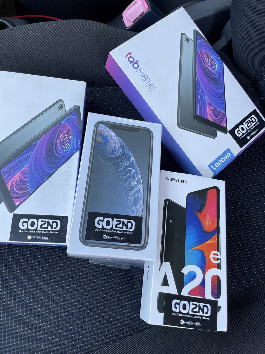 Tanthwe2's tweet image. #ReadilyAvailable
✅Lenovo M8 Tablet (32GB) 
K100,000
✅iPhone XR (128GB)
K450,000
✅Samsung A20e (32GB,3GB Ram)
K180,000

📞0997177690🚚
#shopwithus #go2ndelectronics✈️🇲🇼