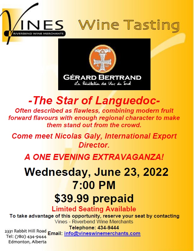 Upcoming June 23 Tasting
Tickets selling fast!