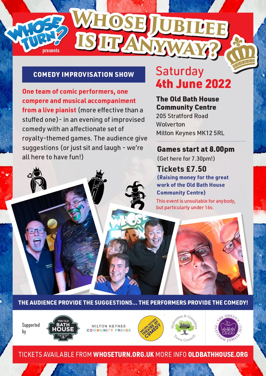 Whose Turn? event in Wolverton for Jubilee Weekend! - mailchi.mp/abf10af845cb/p…