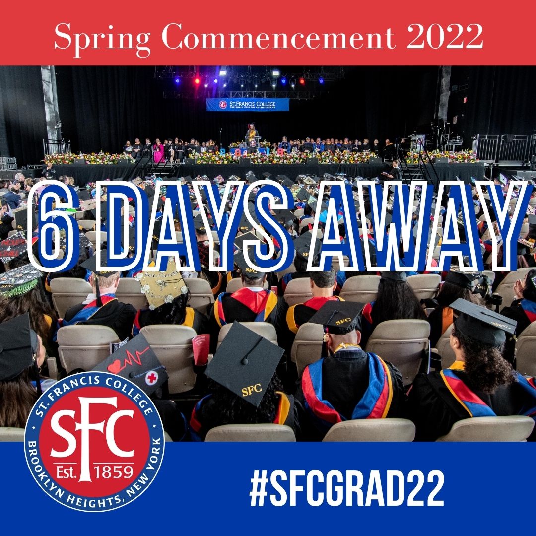 SFCNY's tweet photo. Just 6 days away! Whoโs excited to celebrate their achievements? #SFCNY #SFCForward #SFCGrad22 โค๏ธ๐พ๐๐๐ https://t.co/EqeiuMQ5IK