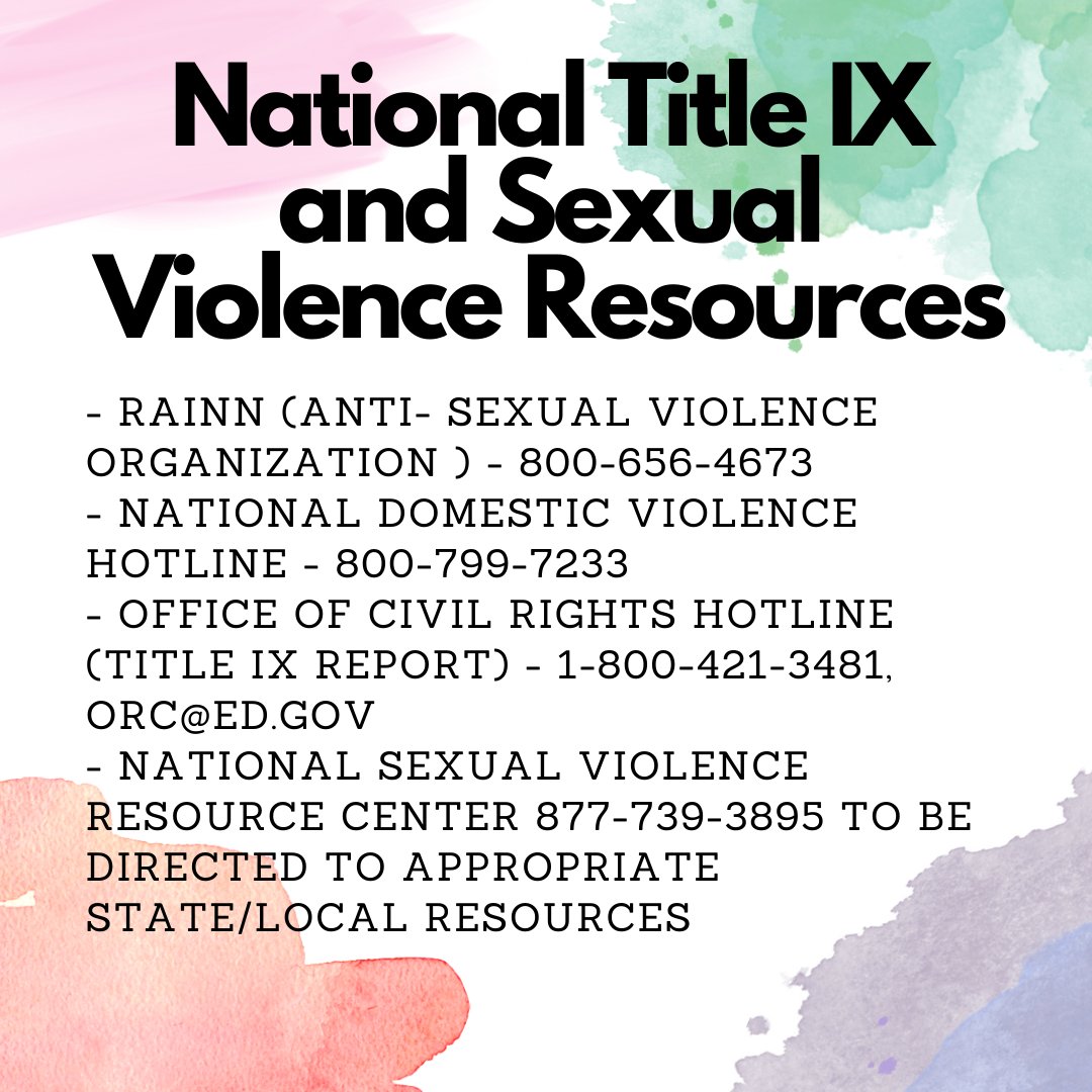 TASA_LSU's tweet photo. to sexual violence and gender discrimination on campus. Resources and more information can be found at any of the organizations mentioned in the graphics!
 (2/2) https://t.co/7bmdicBykH