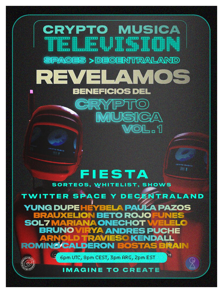 🔴NO TE PIERDAS MAÑANA LOS SORTEOS + FIESTA + AIRDROPS🔴
Y los POAPs que te faltan para entrar en 

🔥NUESTRA WHITELIST🔥

Link: 
bit.ly/3wpYAUS

#nftmusic #POAP #nftlatam #nftespañol