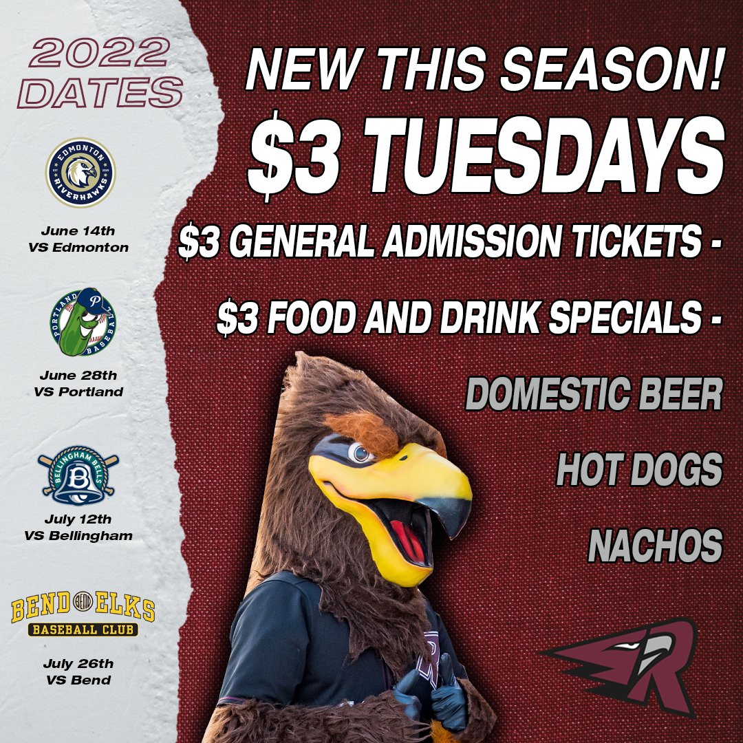 RRaptorsBB's tweet photo. The Raptors are excited to announce a new promotion this season for Tuesday home games. 🌭 🍻

Every Tuesday a general admission ticket, hot dogs, nachos AND domestic beer will be just $3!

Buy tickets today to secure this deal:
https://t.co/AIjpUm663s

#RallyUp https://t.co/WHyY6Ha2MH