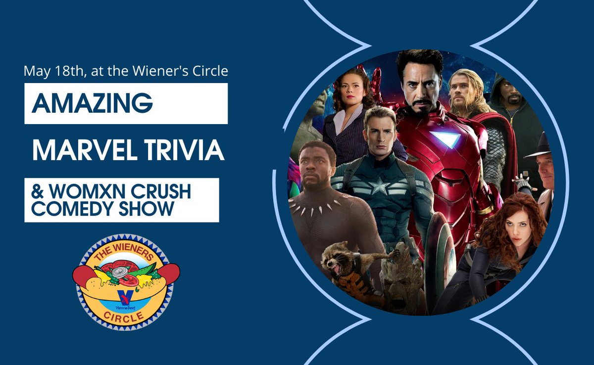 SipScience's tweet photo. Next Wednesday (18th of May), join us for an Avenger's (phase 1) Trivia night, followed by Womxn Crush Comedy show!! Use the SIP App to get 50% on drinks, first drink and hot dog is on us for all RSVPs on the group:
https://t.co/R6OsMhO5HN https://t.co/RpTYcyRbw0