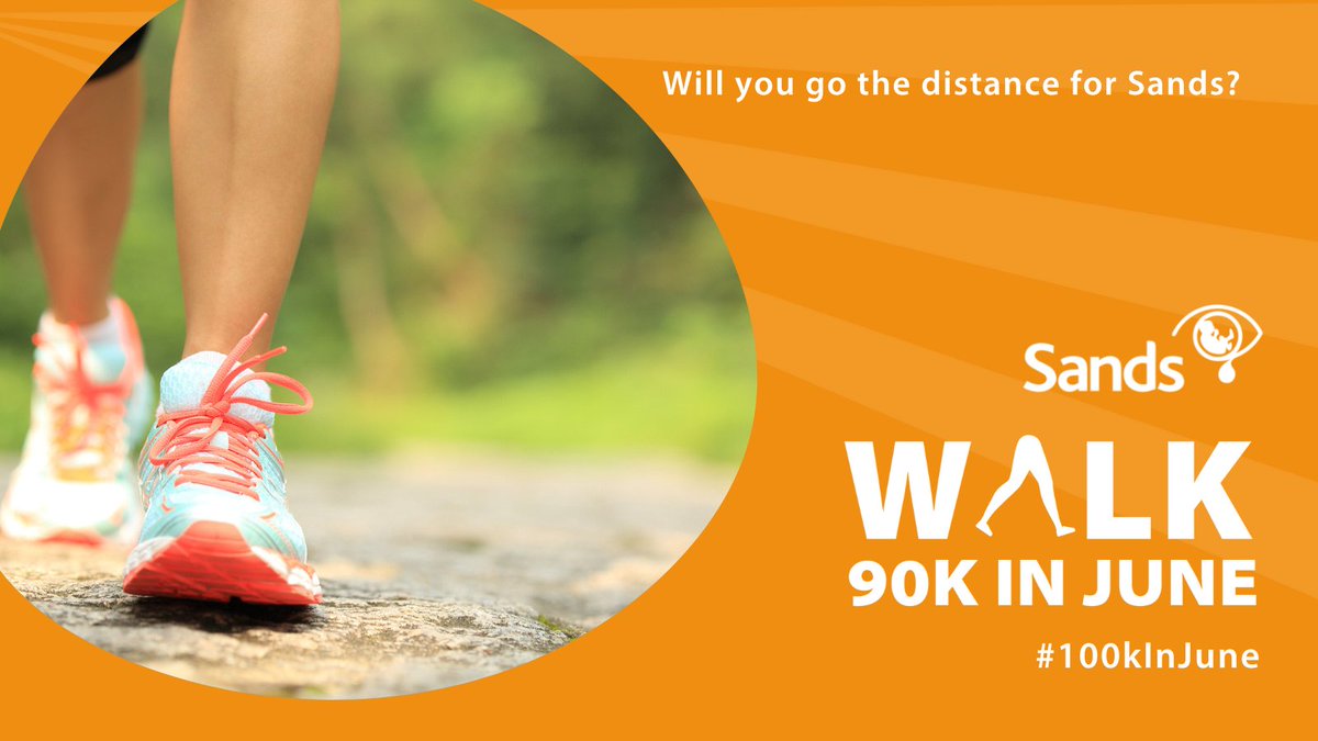 SandsUK's tweet photo. Can you walk 90k in June? πΆπ½ββοΈ
Join us for our latest challenge and raise money to support bereaved families and help us fund vital research to save babiesβ lives π
Sign up for 90k in June π
https://t.co/H7SAtRaJfS
#Walk90kInJune #TeamSands #BabyLoss https://t.co/kEuyeIwOif