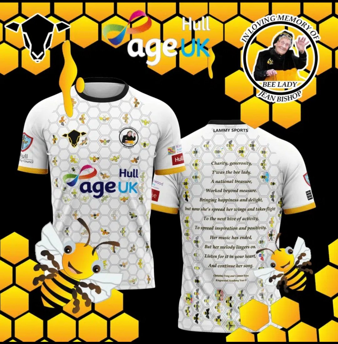 TMBAW1865's tweet photo. New Charity Shirt is now LIVE ❤️🐝

Brand new #charity shirt by @Lammy_sports raising money for @AgeUKHull in memory of Jean Bishop.

https://t.co/MzencwooU5

or visit the Facebook page here: https://t.co/UsnGCb39tT

#ForJean ❤️🐝 https://t.co/urin2JSLmL