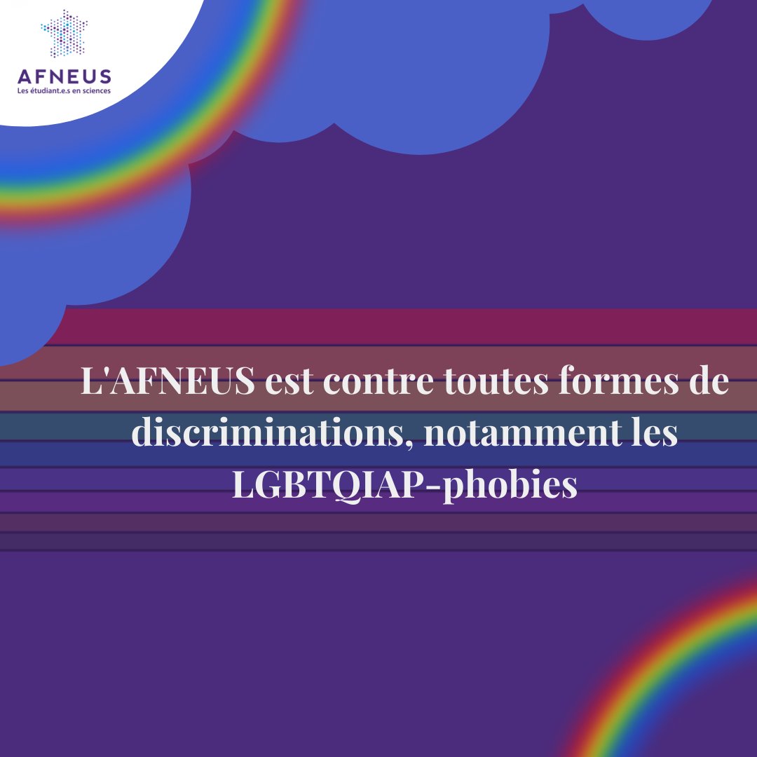 AFNEUS's tweet photo. La haine anti-LGBTQIAP+ est une réalité à combattre dans les établissements de l’enseignement supérieur et l’AFNEUS lutte contre ces discriminations. ✊🏻

Pour quelconque besoin, contactes nous via l’adresse mail suivante : vosdroits@afneus.org https://t.co/tIu5rWQFT2