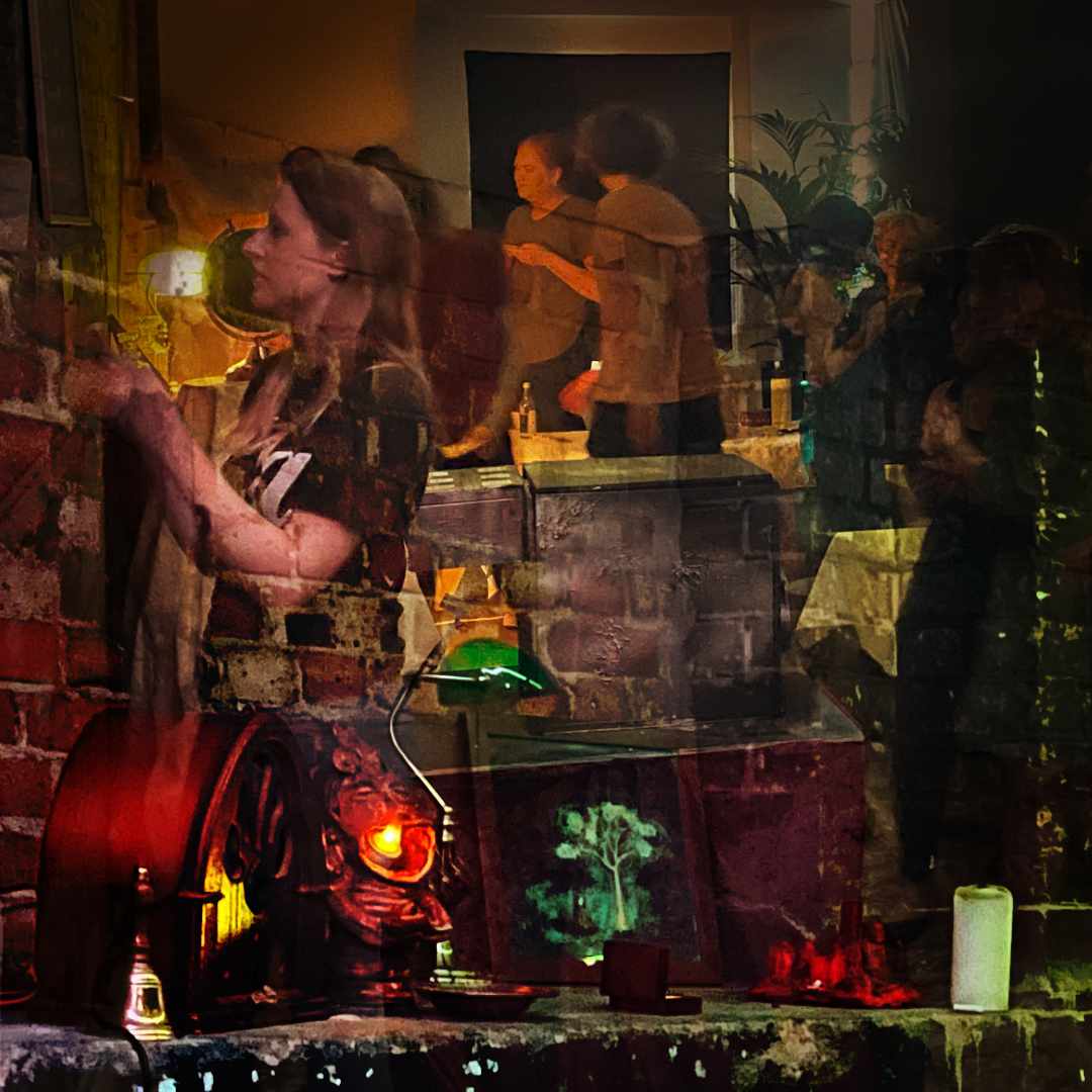An action-shot collage of people playing The Guild, our brand new game, and bit of a review:

"Played Modern Fables' latest escape room at the weekend and was blown away by (their) distinctive take on the genre ...that will have you hooked from the moment you enter"
