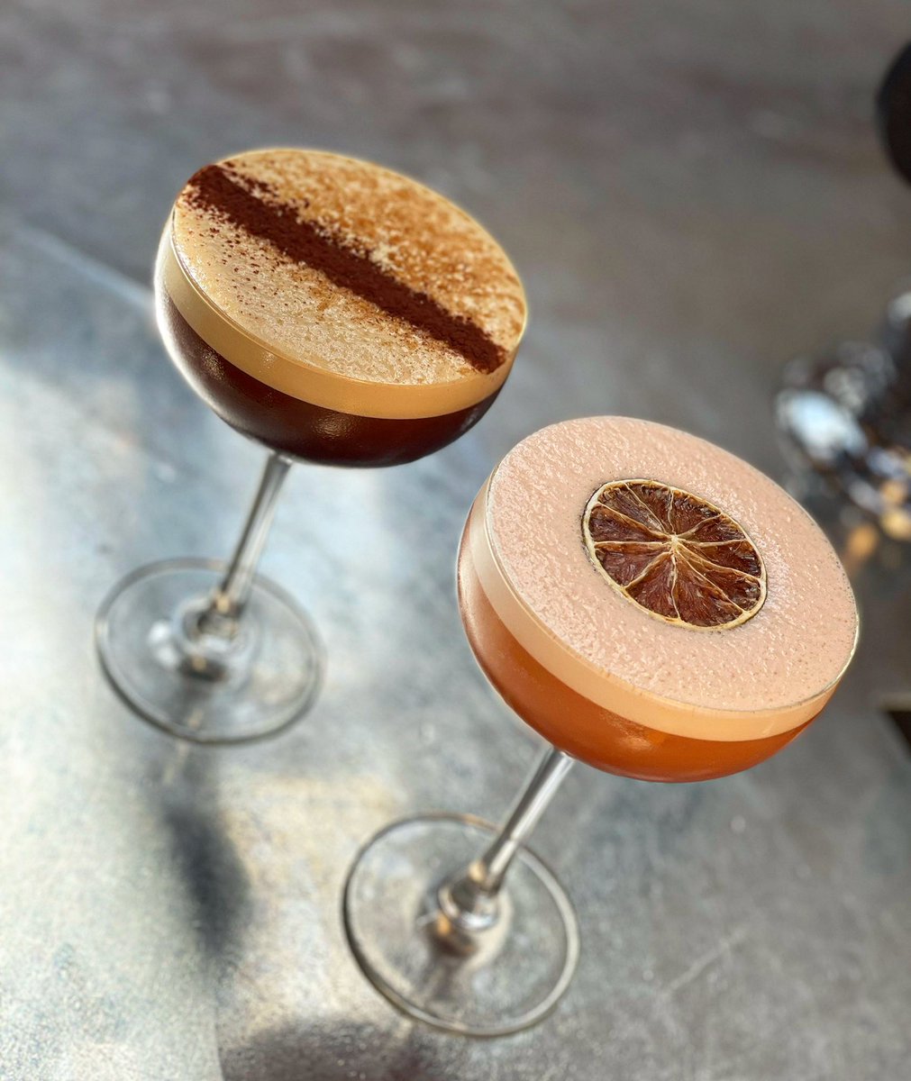 HandFMarlow's tweet photo. Seeing as it’s world cocktail day here’s a couple of our most popular cocktails…
Our Rum &amp; Banana Espresso Martini and our Pirates of the Caribbean 🍸🏴‍☠️ #WorldCocktailDay #Cocktails #Martini #Friday https://t.co/7xtAgvvKdm