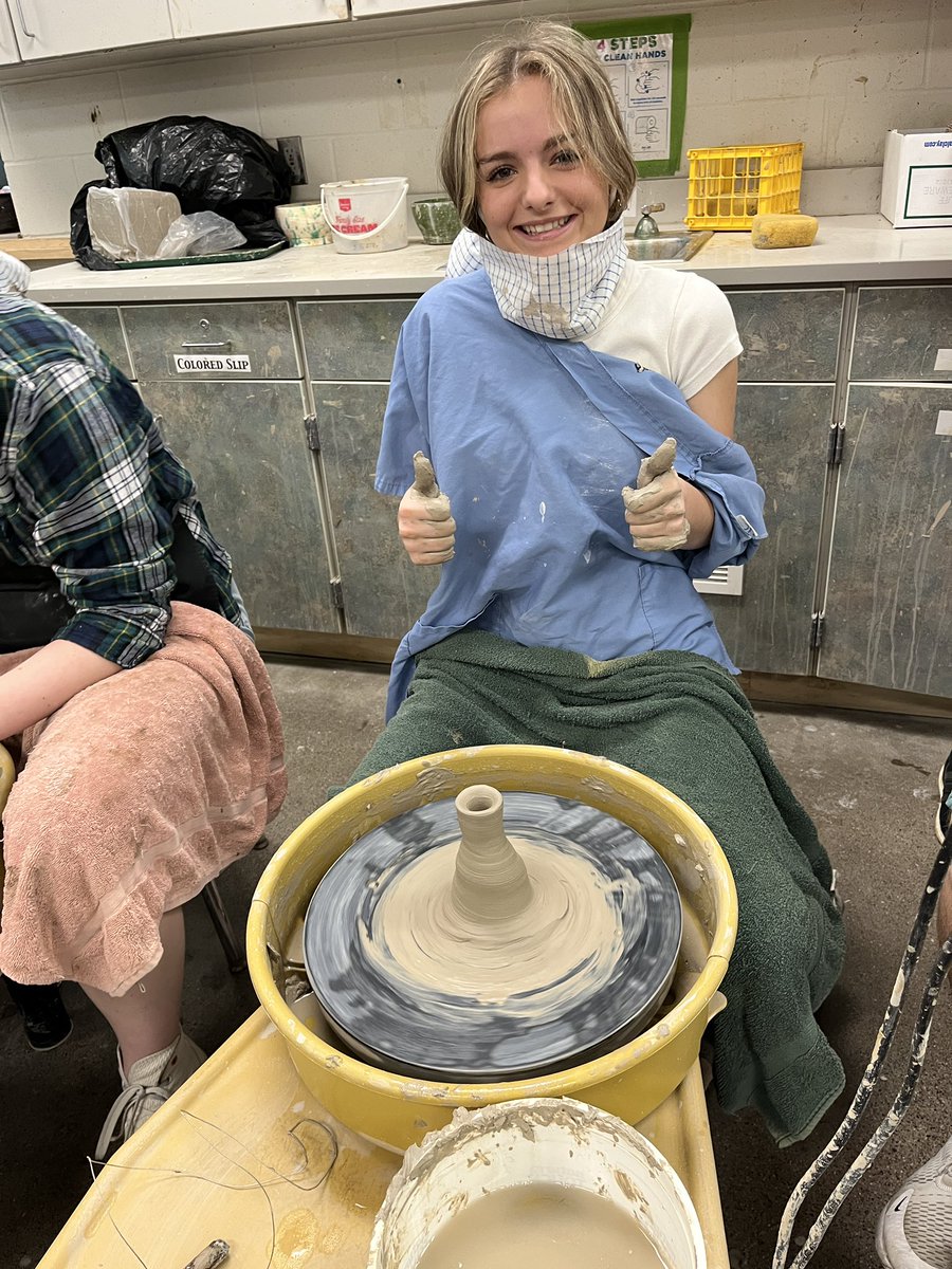 TrishaAbel's tweet photo. Not bad for throwing blind-folded! #MontiArts #MontiMagic https://t.co/lVe6EYvYgH