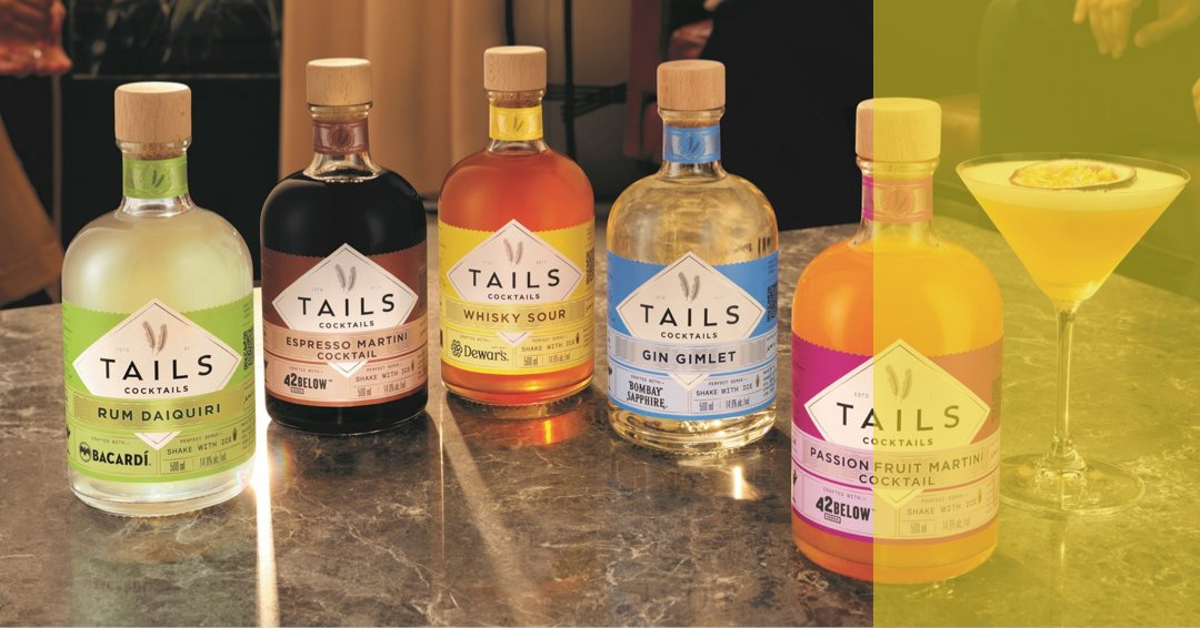 BacardiLimited's tweet photo. #ShakeThingsUp this #WorldCocktailDay! 🍸 Serve up bar quality cocktails at home in just 30 secs with #TAILSCOCKTAILS! Our new ‘ready to shake’ range is rolling out across Western Europe and Australia in five flavors, each made with one of our premium spirits. #BacardiLife https://t.co/RkFlDfcawQ