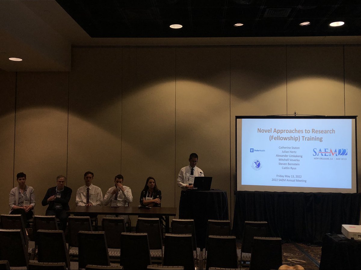 timi_von's tweet photo. On to the next one! The SAEM Research Committee covering apparoches to research fellowships 
#SAEM22 https://t.co/H6wPxWvgJO