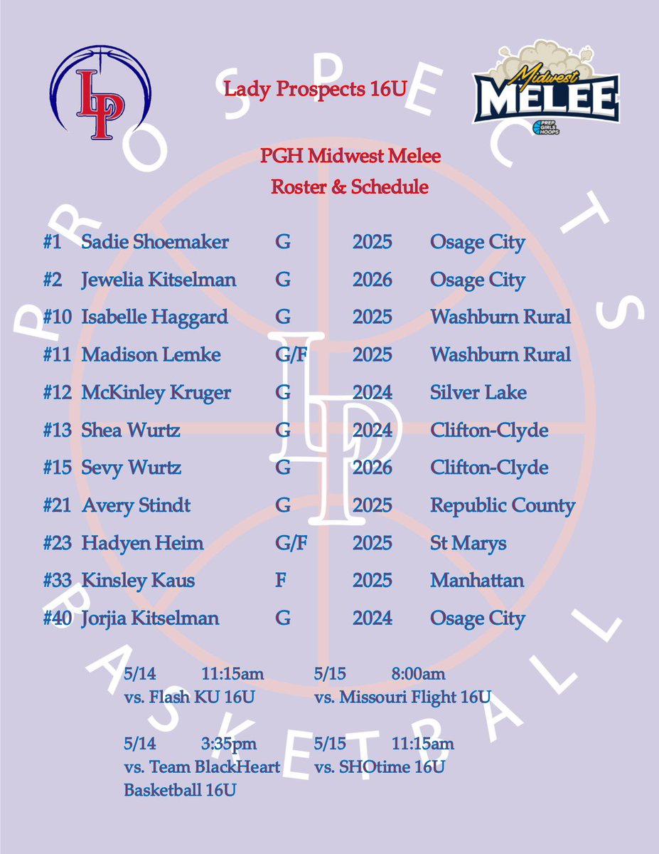 Our LP High School teams will be back in action this weekend at the PGH Midwest Melee in Kansas City! #GetBetterEveryDay #TheLPSisterhood🔴🔵