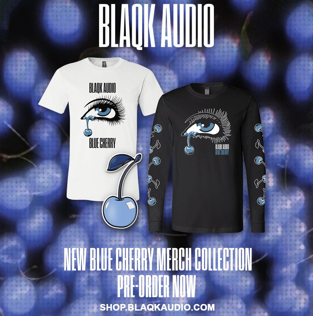 blaqkaudio's tweet photo. #BlueCherry merch now available for preorder 💙🍒 https://t.co/SPAcSOSghk https://t.co/HABkmhiThN