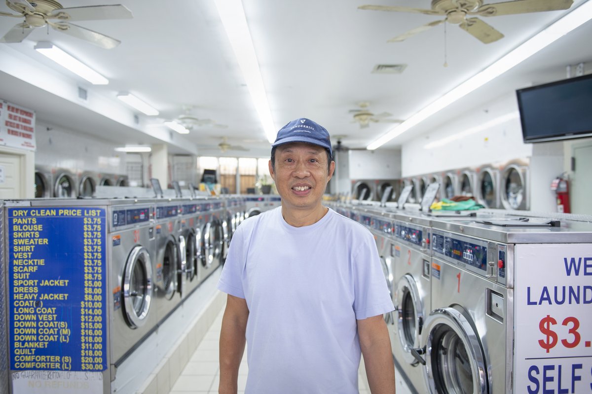 Manager of Bally Laundromat in Queens.