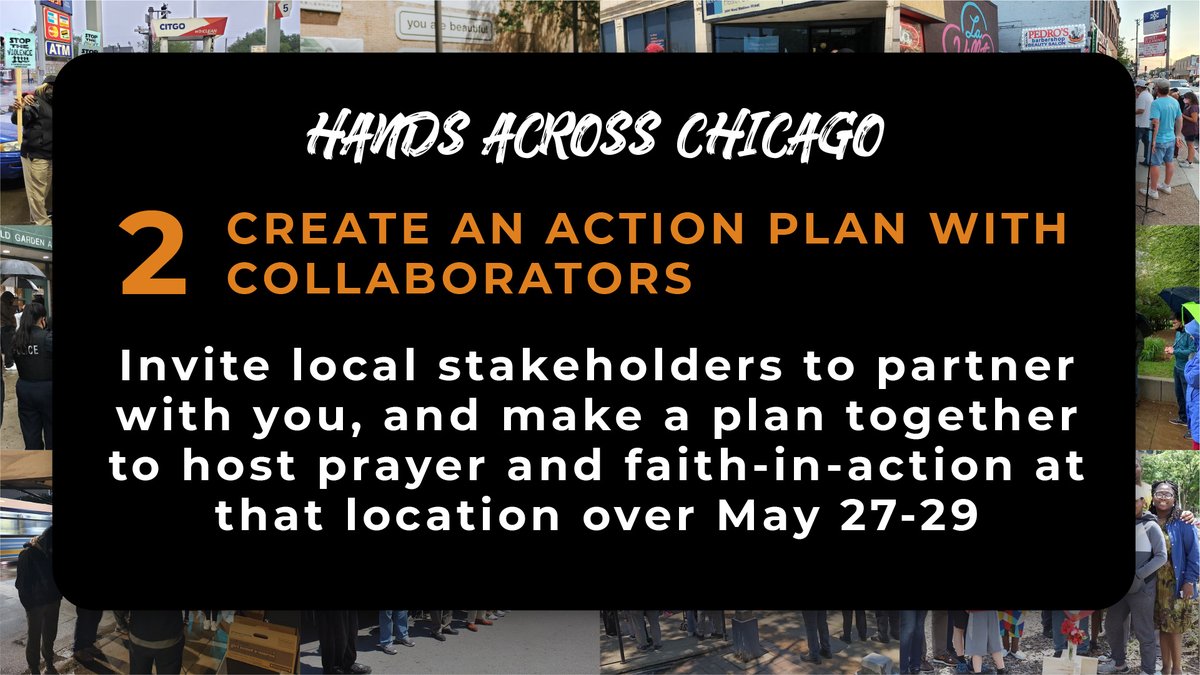 ChiUnitePray's tweet photo. #HandsAcrossChicago 2022 is just 2 WEEKS AWAY!

Will you join us in united prayer &amp; action for peace in Chicago this Memorial Day weekend?

Here's HOW TO PARTICIPATE

Full details, map, and signup at:
https://t.co/t5xR3IPRKV https://t.co/yb5jZrbBdD