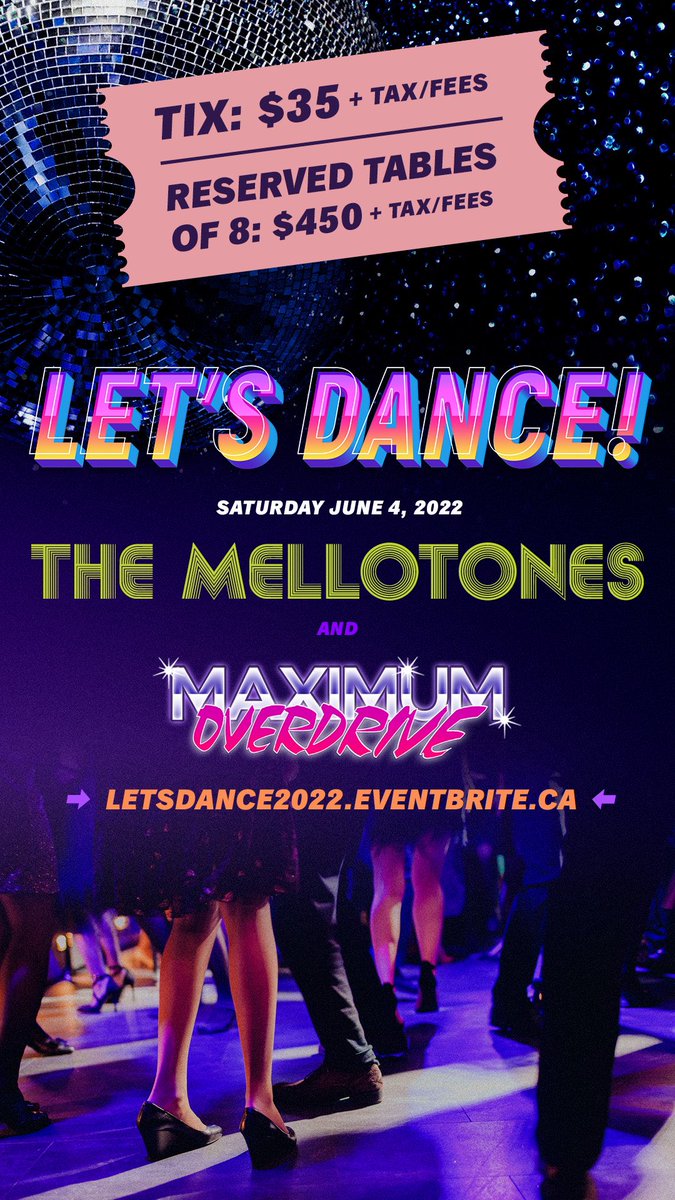 Let’s Dance!!! It’s time!! <a href="/themellotones/">The Mellotones</a> Tix on sale!!