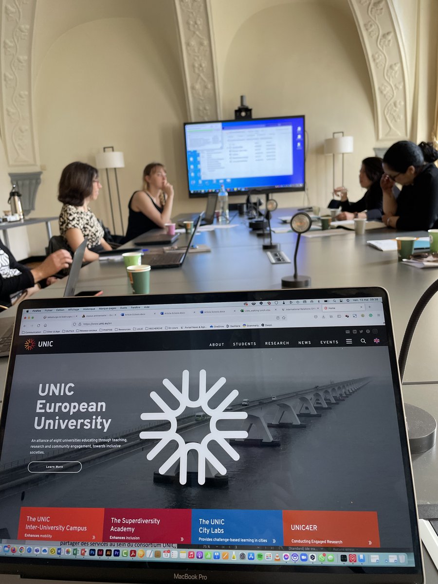 UniversiteLiege's tweet photo. Nice meeting today with the @erasmusuni delegation of the European University @UNIC_EU in which ULiège is taking part. Nice discussions and exchanges on this ambitious European alliance which combines #education and #research.
@EUErasmusPlus @HorizonEU https://t.co/wQeORo9FfD