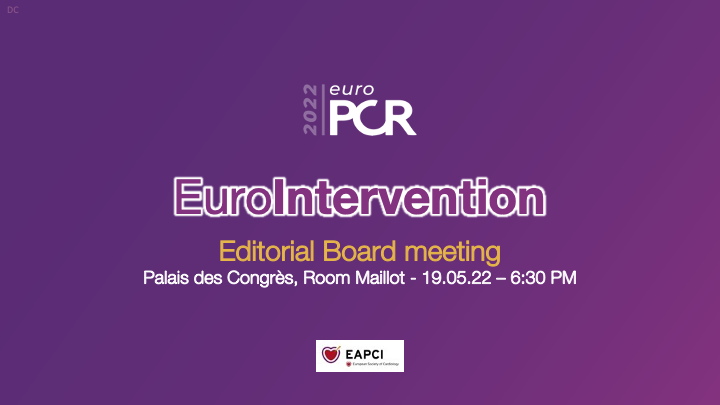 DFCapodanno's tweet photo. If you are at #EuroPCR next Thursday at 6.30 pm, the EuroIntervention Team would be pleased to meet you to summarize facts and figures, to celebrate your closeness to the Journal as a Reader, Author, Reviewer or Editor, and to hear your feedback on the things we can improve. https://t.co/pkNvvEiBGU