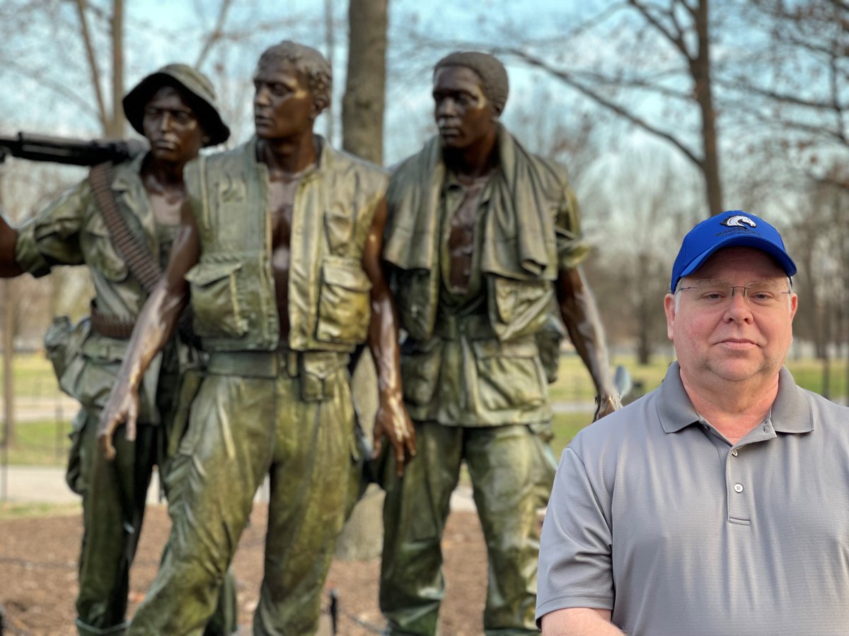 utalibraries's tweet photo. Two years ago, Master’s student Joe Carpenter orchestrated a ceremony that saw his father-in-law Steve Kennedy receive the bachelor’s degree he narrowly missed out on while serving in Vietnam.

Now, Carpenter is on his way to a career as an oral historian. https://t.co/sEEUxRMg7S