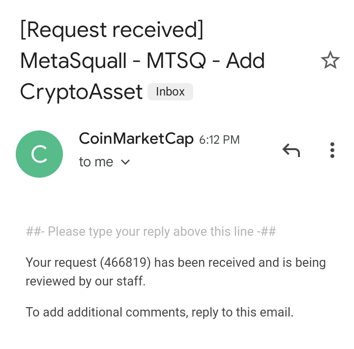 metasquall's tweet photo. Today we Hope To submit our @CoinMarketCap Listing Request Submission and sure to make sure we provide authentic data regarding our project to you all. https://t.co/KgmVzFQvyd
