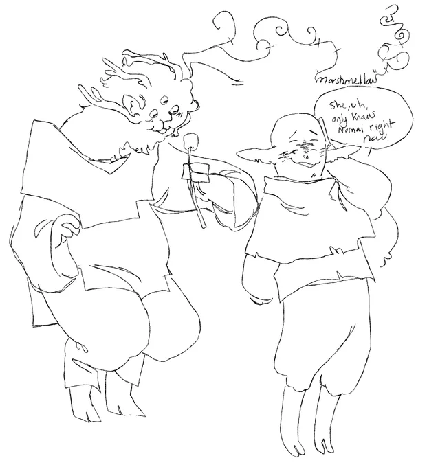 outer wilds spoilers ?

i know its against the rules of but i like drawing solanum and the protag hanging out. on timber hearth. little friends 