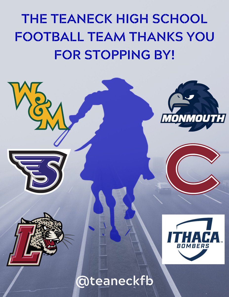 Busy week here at Teaneck High School. Thank you to all of the coach that came out to meet with us. #WhyNotUs #CastleOnTheHill #The6ix <a href="/WMTribeFootball/">William & Mary Tribe Football</a> <a href="/CoachMLondonjr/">Michael London Jr. ⚒️</a> <a href="/MUHawksFB/">Monmouth Football</a> <a href="/StonehillFB/">Stonehill Football #DIG</a> <a href="/ColgateFB/">Colgate Football</a> <a href="/CoachBWalsh/">Brendan Walsh</a> <a href="/LafColFootball/">Lafayette Football</a> <a href="/CoachSejour/">Jeff Sejour 🇭🇹</a> <a href="/IthacaBomberFB/">Ithaca Bomber Football</a> <a href="/Coach_Hatcher20/">Mike Hatcher</a>