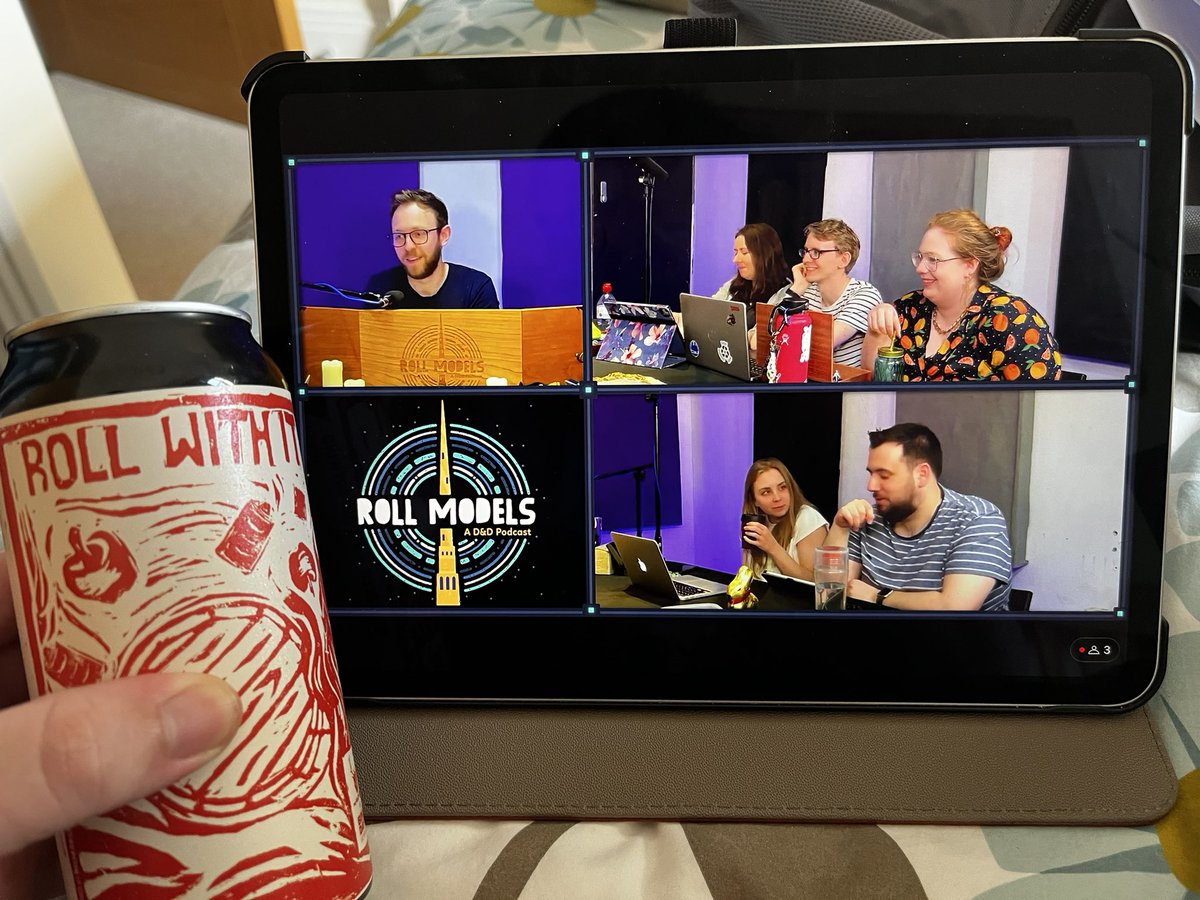 Watching <a href="/RollModelsDnD/">Roll Models</a> with the perfect paring. If we did beers