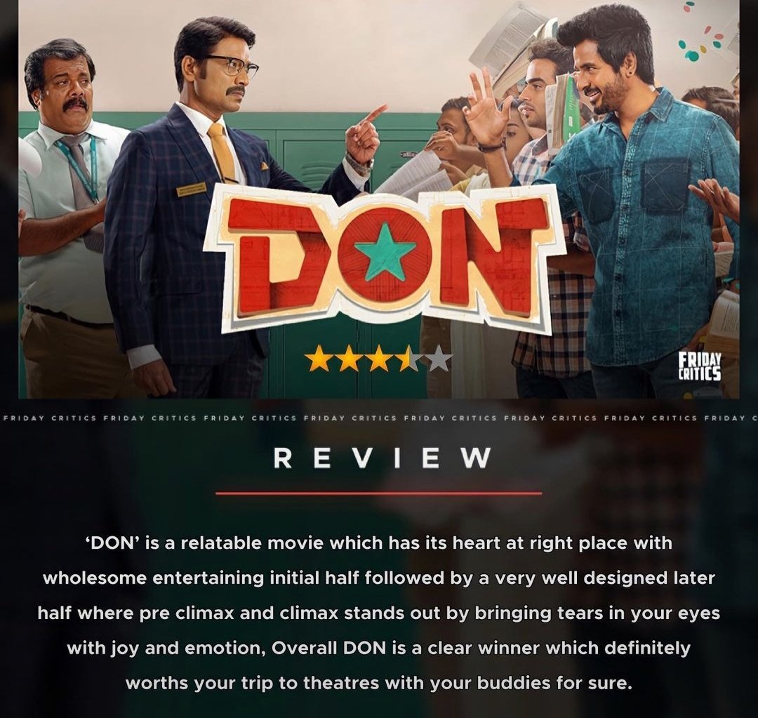 Harshith_NTR_'s tweet photo. #DonBlockbuster  Our telugu review ... 3.5/5 Every one got tears at last of the film...
Excellent Actting by @Siva_Kartikeyan Anna ...
And @iam_SJSuryah sir ....

Our lovelyy #Priyankamohan 🥰 ..
Througly enjoyeddd.... Terrefic storyyy🔥🔥🔥🔥🔥🔥💥💥💥💥💥💥 https://t.co/zEVDa7uXMY