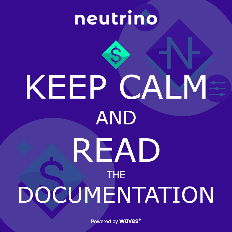 wxpl_club's tweet photo. KEEP CALM AND READ THE DOCUMENTATION
https://t.co/wk0pNm35XX

@neutrino_proto $WAVES $USDN $NSBT https://t.co/uPEh9nMJ1S