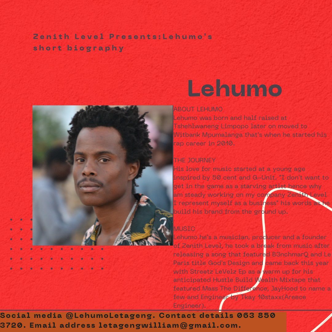 lehumo_news's tweet photo. For @lehumoletageng Enquiries and Bookings Contact Us Here. Let's work 🔴⚫⚪
#StreetzLeVelz Out Now
#MansaMusa Coming Soon
#ZenithLevel We On The Way My N*gga 🎨: @xviingwato123 https://t.co/MygHdUrJpM