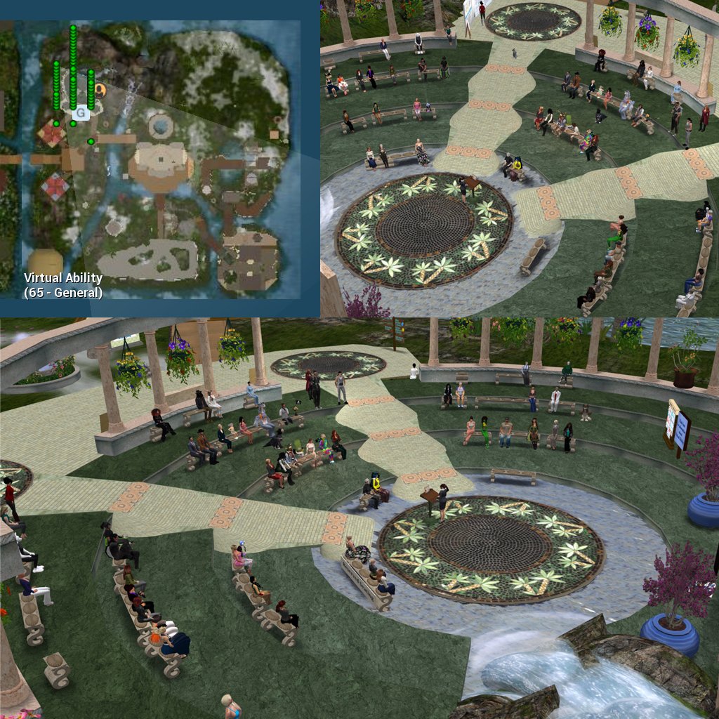 renneemiko's tweet photo. 65 people together supporting the @VirtualAbility 11th Mental Health Symposium in @SecondLife #GreenDotsArePeople The theme of this symposium is “I Am Not Alone” & details at https://t.co/BSNZwxUwAy Direct TP https://t.co/cbJdRczFMi #VirtualGood #MentalHealth #VirtualAbility https://t.co/nga1SG2ItJ