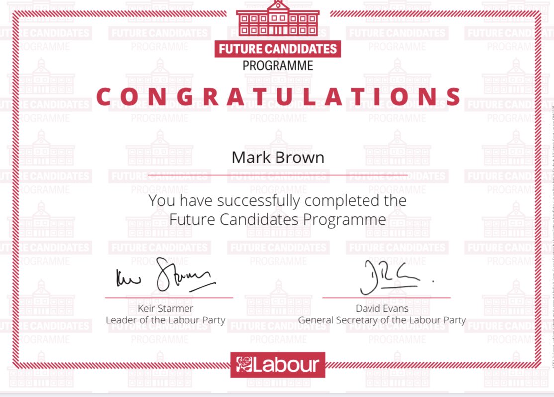 markdeanbrown's tweet photo. Very proud to have completed the @UKLabour #FutureCandidatesProgramme I’ve worked with some inspiring people and gained huge amount of insight & experience.
Now we move forward to build the next #Labour government ✊
#Labour #FutureCandidate #FCP
@SELabour @GMBPoliticsLDN https://t.co/ZWrv0evRR2