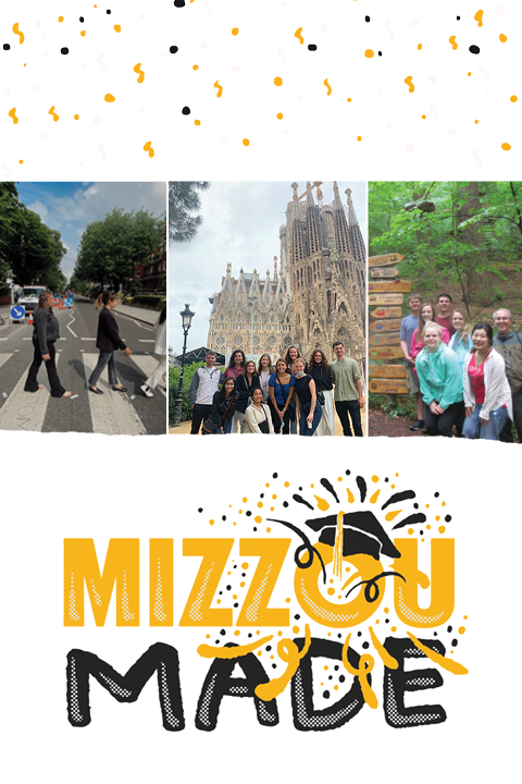 MizzouAbroad's tweet photo. Congrats to all of our graduating Tigers! Whether you are ending your studies abroad or running through the columns in Columbia, we are proud of everything you have accomplished. #MizzouMade #ThinkOutsideTheClassroom https://t.co/BWLAWnd1kP