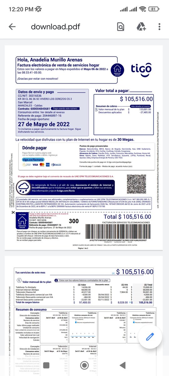 219OSCAR's tweet photo. Que pasa con el servicio @Tigo_Colombia ya más de un mes y lo mismo que tristeza. @ClaroColombia será la solución https://t.co/XtXbUBpinE