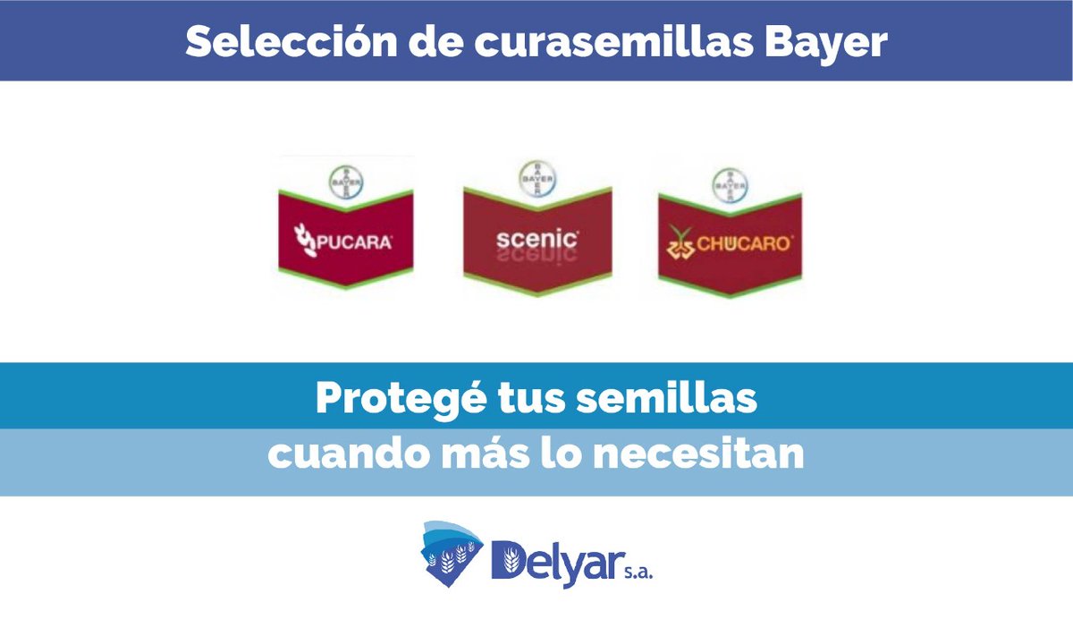 DelyarSA's tweet photo. Protegé tus semillas cuando más lo necesitan.
Selección de curasemillas #Bayer de actuación preventiva, curativa y erradicativa. Acción sistémica y de contacto, controlando las enfermedades diseminadas vía semilla.
@Bayer4CropsAR
#Delyar #Elcampodelmañana https://t.co/whsWG5ahhw