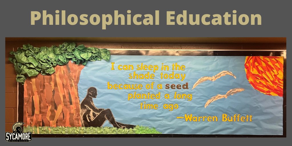 SycamoreMS's tweet image. Mr. Lichamer is not only a PE teacher but also a brilliant bulletin board designer (and terrific traffic director).