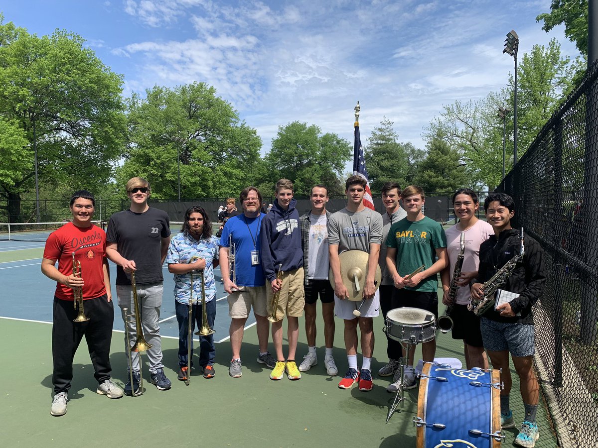 KSHSAA's tweet photo. Thanks to the KC Christian HS Band for performing our national anthem to start 3-1A state championship tennis tournament 🎾 https://t.co/R51zptdSvI