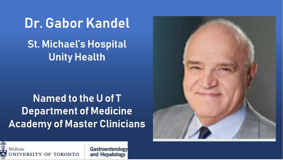 UofTGastroHep's tweet photo. Two of our members have been named as 2021 Inductees into the @UofT_DoM Academy of Master Clinicians, and for serving as models of who we should all strive to be more like in our lived and our practice.

Congrats to Dr. G Hirschfield (@AutoImmuneLiver ) and to Dr. Gabe Kandel! https://t.co/GvJspylkSa