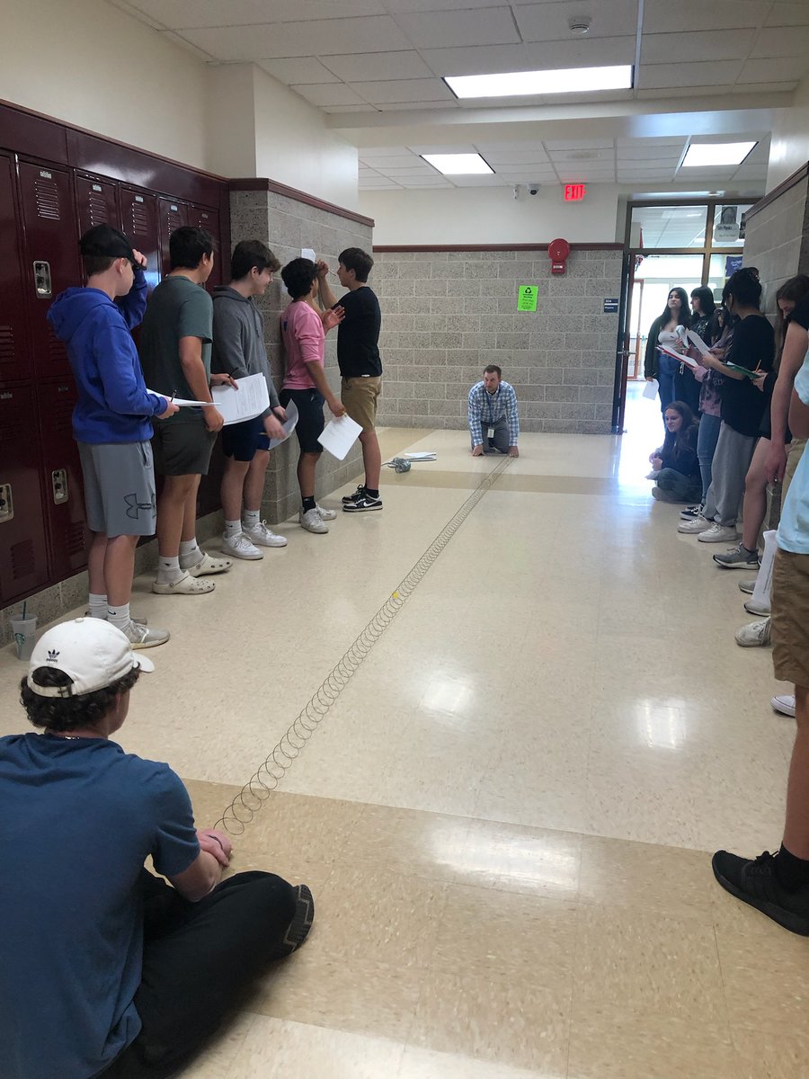 Who doesn't love a slinky?!  Check out CHS Science teacher, Mr. John Hildenbrand, demonstrating the properties of mechanical waves using an extra long slinky.  Science is so cool and so is Mr. Hildenbrand!