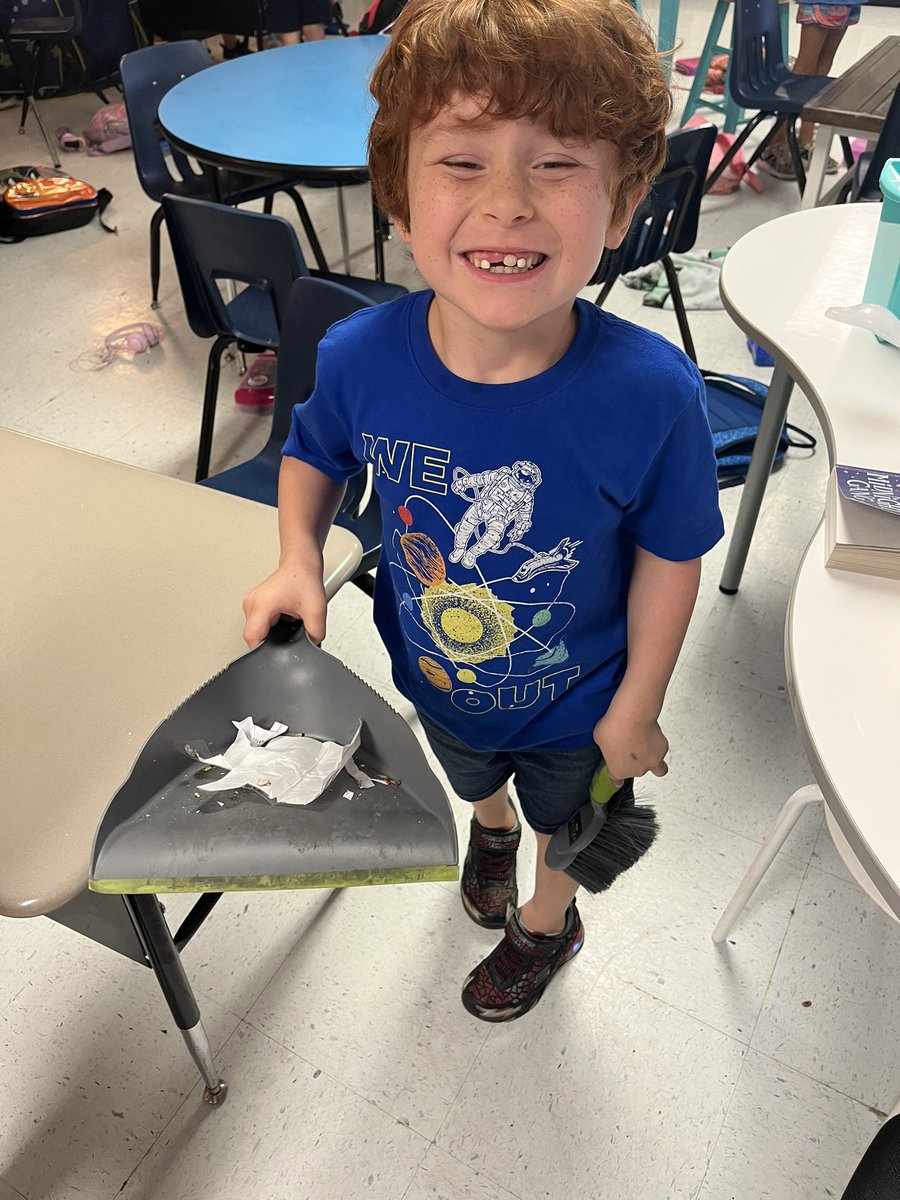 EllieJefferson4's tweet photo. Classroom Cleaning Party!! I’m learning that if you add the word ‘party’ to the end of almost anything, it can be fun. These kids LOVED getting to spring clean their classroom today! @MilamBengals @WFISDschools https://t.co/Oic3IJ599m