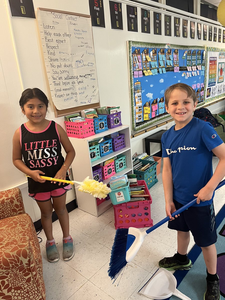 EllieJefferson4's tweet photo. Classroom Cleaning Party!! I’m learning that if you add the word ‘party’ to the end of almost anything, it can be fun. These kids LOVED getting to spring clean their classroom today! @MilamBengals @WFISDschools https://t.co/Oic3IJ599m