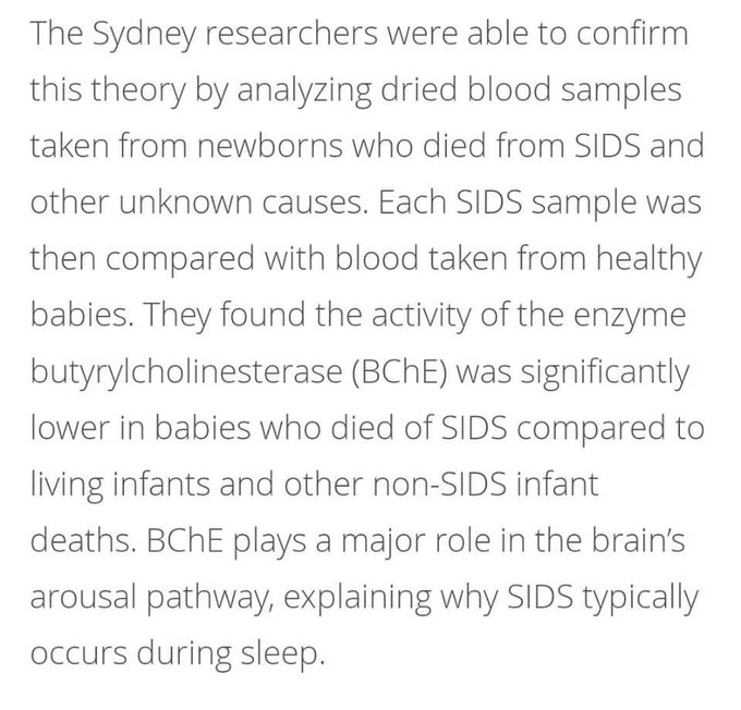Is this fr? Did the find the cause of SIDS https://t.co/eIYBNMVF3Y