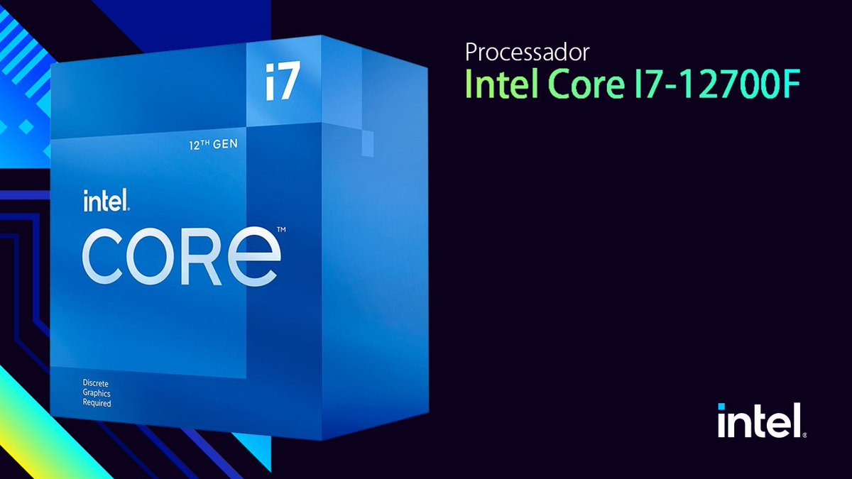 Hardstore's tweet photo. Compatível com tecnologias recentes como memórias DDR5, o Intel Core I7-12700F, que tem 12 núcleos e Turbo Boost máximo de 4.9GHz, é o processador para quem procura inovação e desempenho incrível.

➡ Saiba mais: https://t.co/k2pawnDArT https://t.co/lc1LoPbCNU