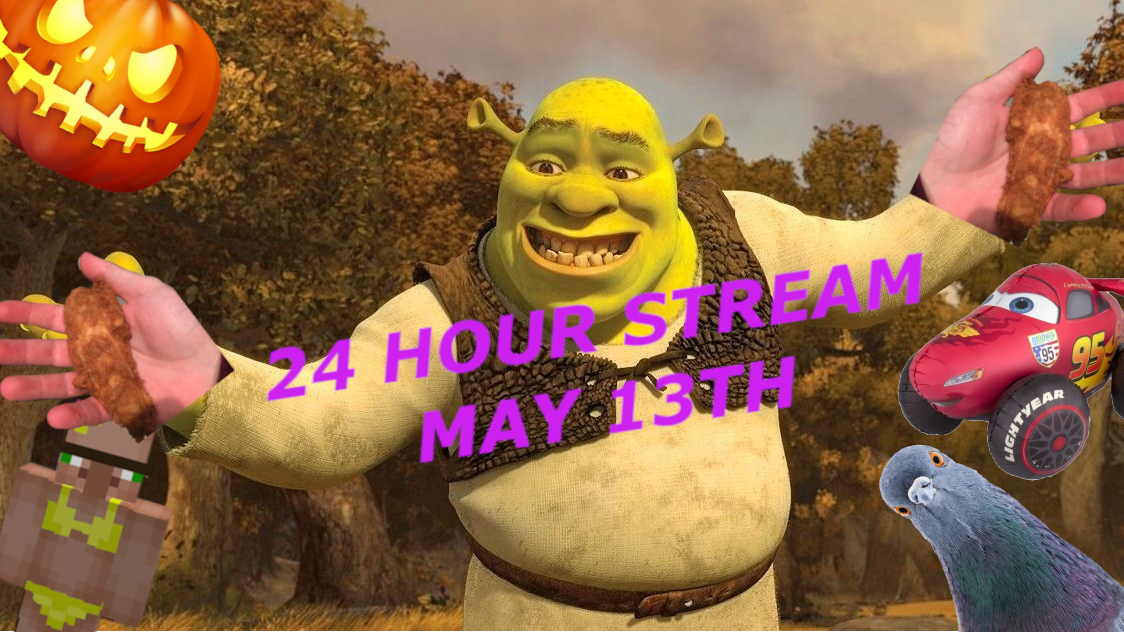 BioMelvin2's tweet photo. 24HOUR STREAM STARTING IN LESS THAN AN HOUR POG #streamer #gamer #twitchstreamer #shrek #minecraft #topmodfish https://t.co/cg9lOheEvg