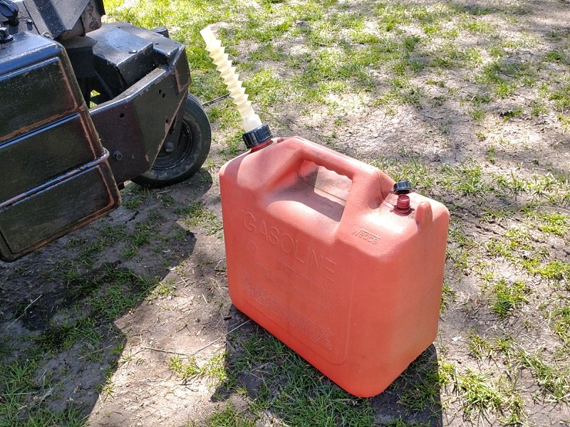 Don't know why people complain about gas prices. It only took $60.00 to fill this gas can and it will last all the way till tomorrow afternoon.⛽
